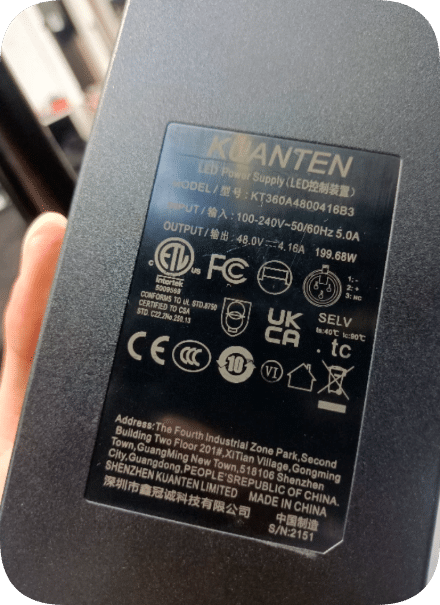 *Brand NEW*48.0V 4.16A 199.68W KUANTEN KT360A4800416B3 LED Constant-Voltage LED Control Device Godox Photograp